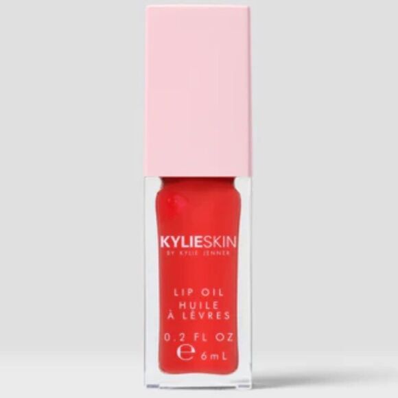 🌻 Kylie Cosmetics Smooth & Shine Lip Oil New Full Size Vivid Red Pomegranate - Picture 1 of 5